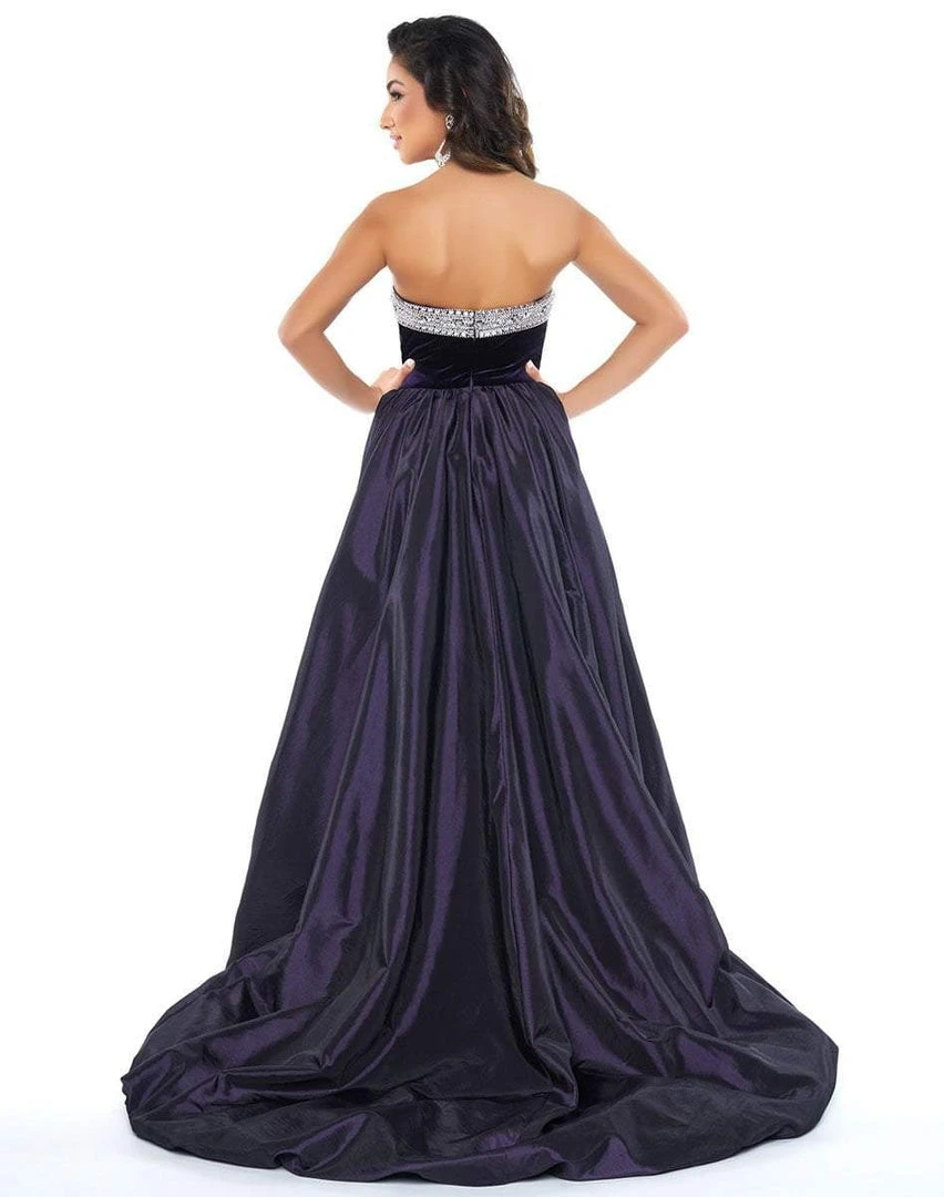 Formal Gowns Mac Duggal - 62572 Velvet Strapless Overskirt Evening Gown 4 Formal Gowns Mac Duggal - 62572 Velvet Strapless Overskirt Evening Gown