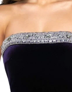 Formal Gowns Mac Duggal - 62572 Velvet Strapless Overskirt Evening Gown 7 Formal Gowns Mac Duggal - 62572 Velvet Strapless Overskirt Evening Gown