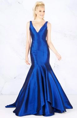 Mac Duggal - 62903L Plunging Neck Tiered Ruffle Trumpet Gown 7 Mac Duggal - 62903L Plunging Neck Tiered Ruffle Trumpet Gown