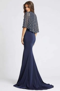 Mac Duggal - 62925R Embellished Deep V-neck Sheath Dress