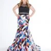 Formal Gowns Mac Duggal - 66409F Cap Sleeves Two-Piece Trumpet Gown
