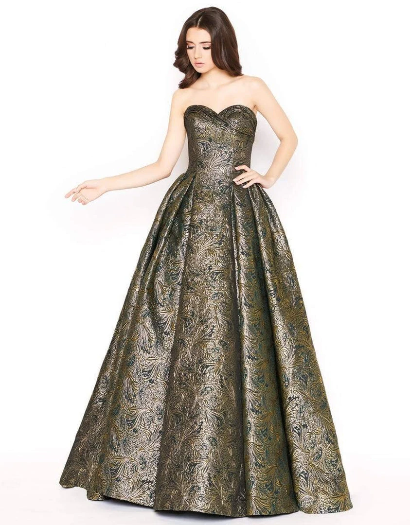 Formal Gowns Mac Duggal - 66437D Strapless Metallic Sweetheart Pleated Ballgown 3 Formal Gowns Mac Duggal - 66437D Strapless Metallic Sweetheart Pleated Ballgown