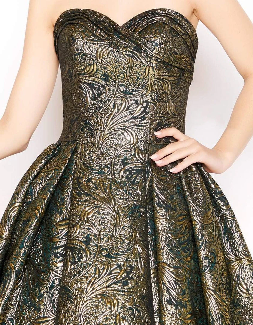 Formal Gowns Mac Duggal - 66437D Strapless Metallic Sweetheart Pleated Ballgown 5 Formal Gowns Mac Duggal - 66437D Strapless Metallic Sweetheart Pleated Ballgown