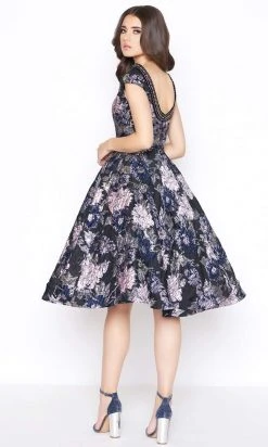 Mac Duggal - 66750D Floral Detailed Bateau A-line Dress Prom Dresses 9 Mac Duggal - 66750D Floral Detailed Bateau A-line Dress Prom Dresses