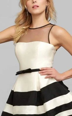 Cocktail Dresses Mac Duggal - 7525 Stripes A Line Cocktail Dress 6 Cocktail Dresses Mac Duggal - 7525 Stripes A Line Cocktail Dress