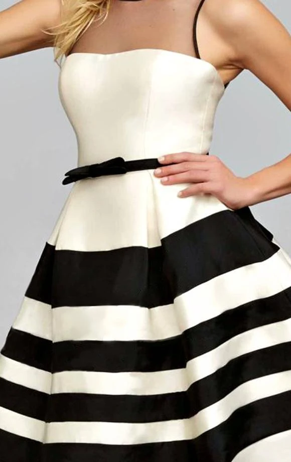 Cocktail Dresses Mac Duggal - 7525 Stripes A Line Cocktail Dress 5 Cocktail Dresses Mac Duggal - 7525 Stripes A Line Cocktail Dress