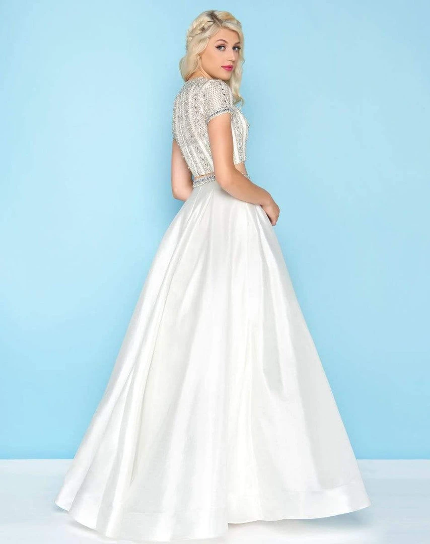 Mac Duggal - 77329H Two-Piece Short Sleeves Beaded Ballgown 4 Mac Duggal - 77329H Two-Piece Short Sleeves Beaded Ballgown