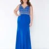 Mac Duggal - 77388F Sleeveless Embellished V-neck Sheath Dress