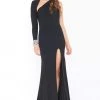 Mac Duggal - 77413R Beaded One Sleeve Asymmetric Sheath Dress