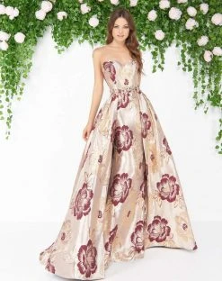 Mac Duggal - 79169D Strapless Sheath Gown With Overskirt Formal Gowns