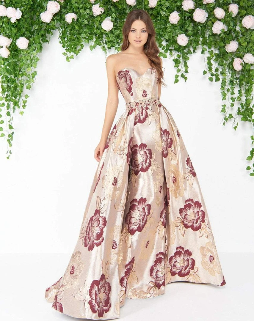 Mac Duggal - 79169D Strapless Sheath Gown With Overskirt Formal Gowns 3 Mac Duggal - 79169D Strapless Sheath Gown With Overskirt Formal Gowns