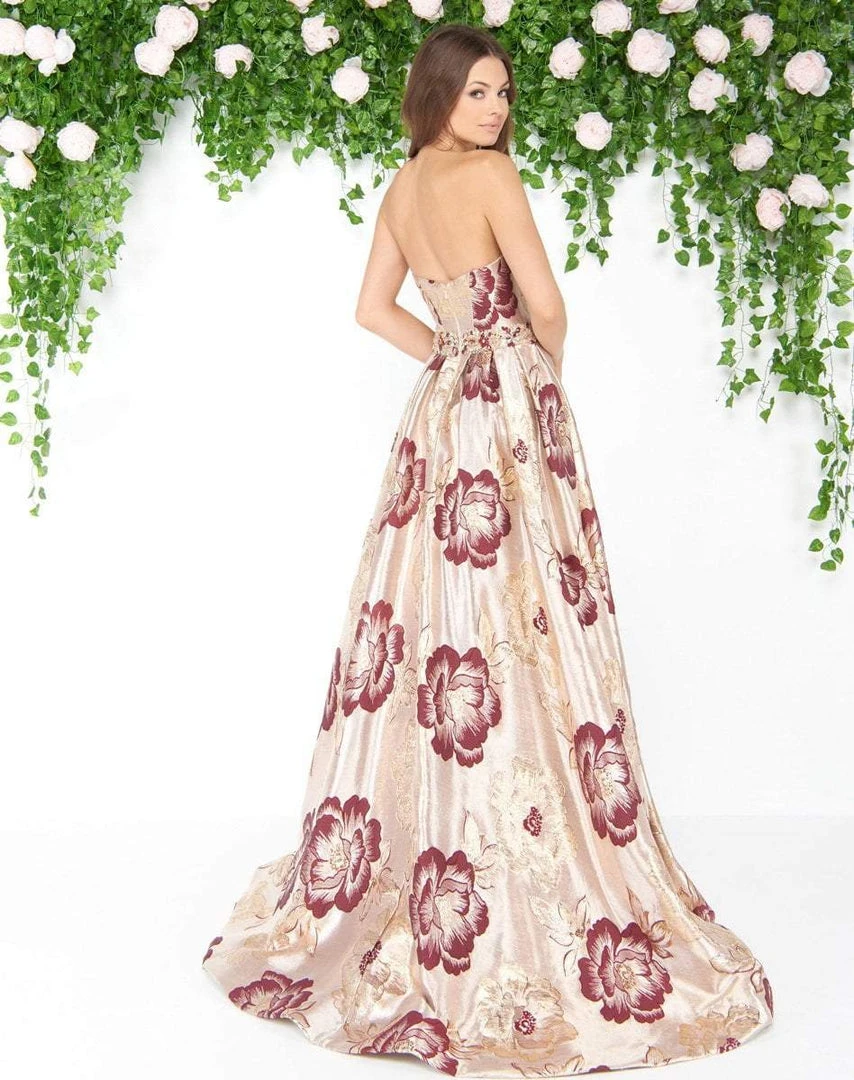 Mac Duggal - 79169D Strapless Sheath Gown With Overskirt Formal Gowns 4 Mac Duggal - 79169D Strapless Sheath Gown With Overskirt Formal Gowns