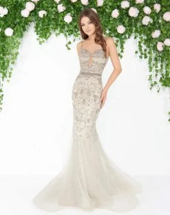 Mac Duggal - 79180D Slim Straps Beaded Mermaid Gown