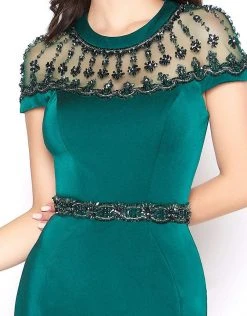 Mac Duggal - 79201D Beaded Jewel Neck Trumpet Dress With Train Formal Gowns 7 Mac Duggal - 79201D Beaded Jewel Neck Trumpet Dress With Train Formal Gowns