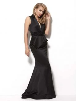Mac Duggal - 80367 Tuxedo Style Peplum Evening Dress Formal Gowns