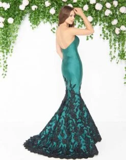 Formal Gowns Mac Duggal - 80761D Floral Lace Pleated Mermaid Dress 10 Formal Gowns Mac Duggal - 80761D Floral Lace Pleated Mermaid Dress