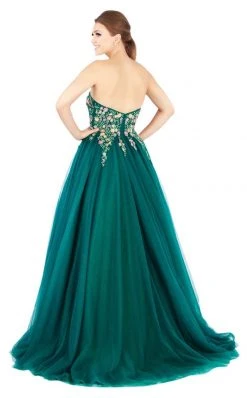 Mac Duggal Ballgowns - 50523H Embroidered Strapless Pleated Ballgown 7 Mac Duggal Ballgowns - 50523H Embroidered Strapless Pleated Ballgown