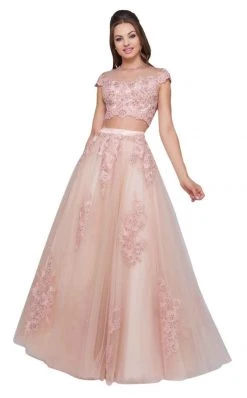 Mac Duggal Ballgowns - 50524H Two Piece Embellished Ballgown Formal Gowns