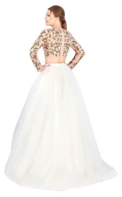 Formal Gowns Mac Duggal Ballgowns - 50526H Two Piece Floral Embroidered Ballgown