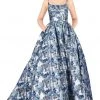 Formal Gowns Mac Duggal Ballgowns - 66598H Metallic Embossed Straight-Across Gown 2 Formal Gowns Mac Duggal Ballgowns - 66598H Metallic Embossed Straight-Across Gown