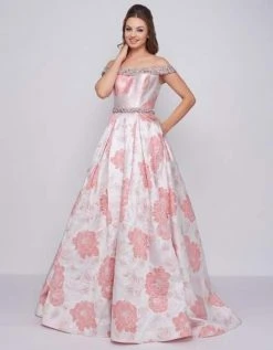 Mac Duggal Ballgowns - 66710H Embellished Off-Shoulder Ballgown