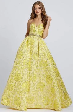 Mac Duggal Ballgowns - 66719H Sweetheart Metallic Floral Ballgown