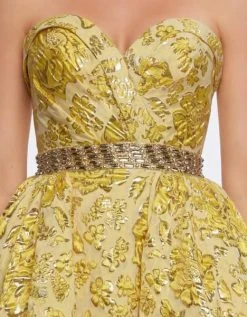 Mac Duggal Ballgowns - 66719H Sweetheart Metallic Floral Ballgown