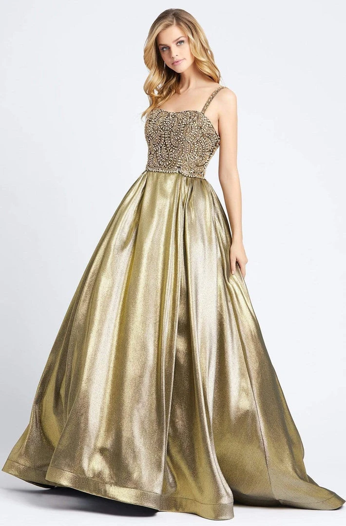 Formal Gowns Mac Duggal Ballgowns - 66743H Paisley-Beaded Bodice Metallic Ballgown 3 Formal Gowns Mac Duggal Ballgowns - 66743H Paisley-Beaded Bodice Metallic Ballgown