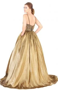 Formal Gowns Mac Duggal Ballgowns - 66743H Paisley-Beaded Bodice Metallic Ballgown 11 Formal Gowns Mac Duggal Ballgowns - 66743H Paisley-Beaded Bodice Metallic Ballgown