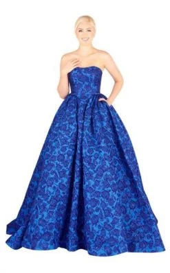 Formal Gowns Mac Duggal Ballgowns - 66745H Floral Brocade Sweetheart Ballgown