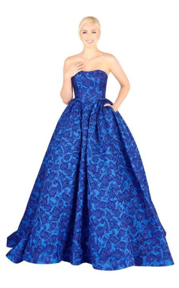 Formal Gowns Mac Duggal Ballgowns - 66745H Floral Brocade Sweetheart Ballgown 3 Formal Gowns Mac Duggal Ballgowns - 66745H Floral Brocade Sweetheart Ballgown