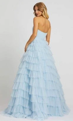 Mac Duggal Ballgowns - 67396H Tiered Skirt Mesh Long Dress 5 Mac Duggal Ballgowns - 67396H Tiered Skirt Mesh Long Dress