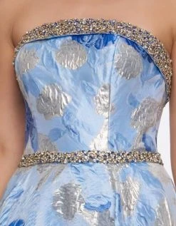 Mac Duggal Ballgowns - 67602H Embroidered Strapless Pleated Ballgown