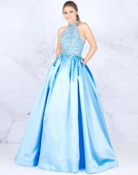 Mac Duggal Ballgowns - 67658H Embellished Halter Neck Ballgown 4 Mac Duggal Ballgowns - 67658H Embellished Halter Neck Ballgown