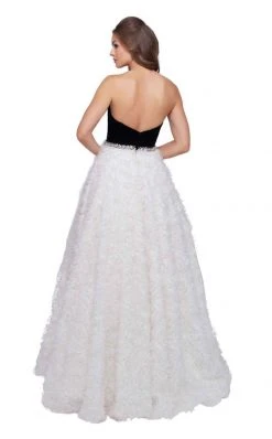 Formal Gowns Mac Duggal Ballgowns - 67684H Strapless Bodice Rosette Ballgown 13 Formal Gowns Mac Duggal Ballgowns - 67684H Strapless Bodice Rosette Ballgown