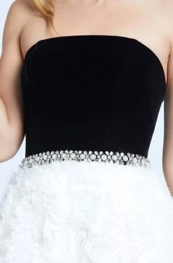 Formal Gowns Mac Duggal Ballgowns - 67684H Strapless Bodice Rosette Ballgown 10 Formal Gowns Mac Duggal Ballgowns - 67684H Strapless Bodice Rosette Ballgown