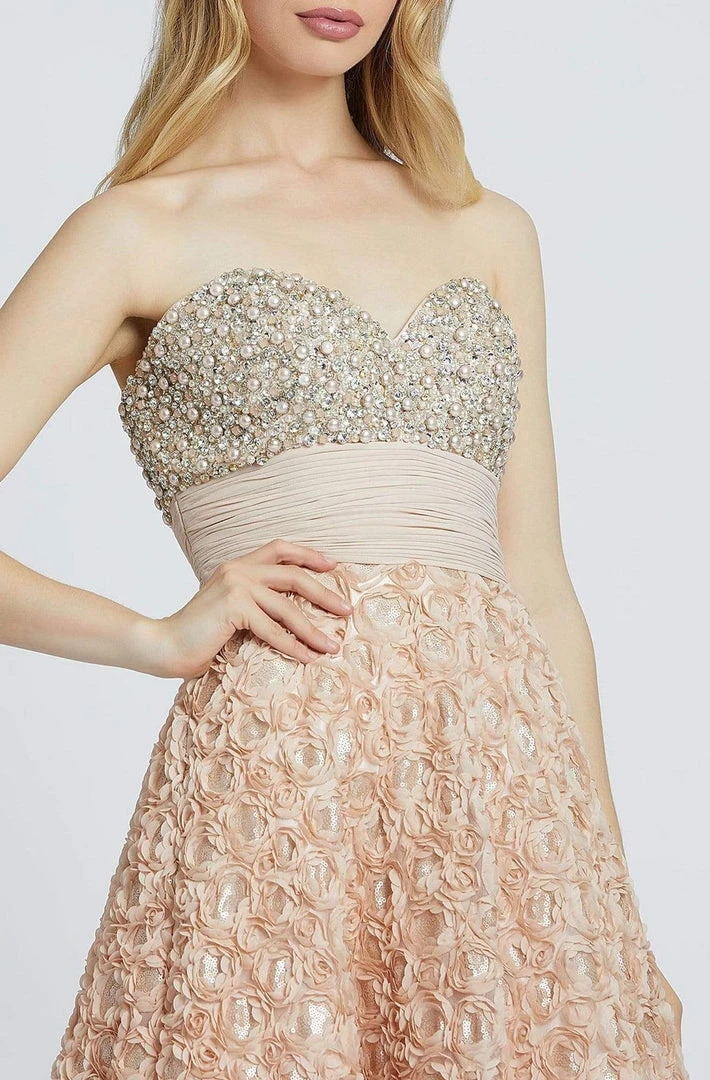 Formal Gowns Mac Duggal Ballgowns - 67695H Bead-Crusted Rosette Empire Ballgown 5 Formal Gowns Mac Duggal Ballgowns - 67695H Bead-Crusted Rosette Empire Ballgown