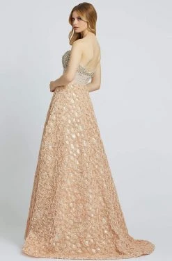 Formal Gowns Mac Duggal Ballgowns - 67695H Bead-Crusted Rosette Empire Ballgown