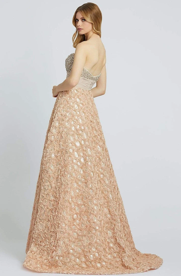 Formal Gowns Mac Duggal Ballgowns - 67695H Bead-Crusted Rosette Empire Ballgown 4 Formal Gowns Mac Duggal Ballgowns - 67695H Bead-Crusted Rosette Empire Ballgown