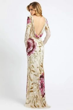 Formal Gowns Mac Duggal - Bateau Multi-Color Long Dress 4566R - 1 Pc Black Red Multi In Size 10 Available 12 Formal Gowns Mac Duggal - Bateau Multi-Color Long Dress 4566R - 1 Pc Black Red Multi In Size 10 Available