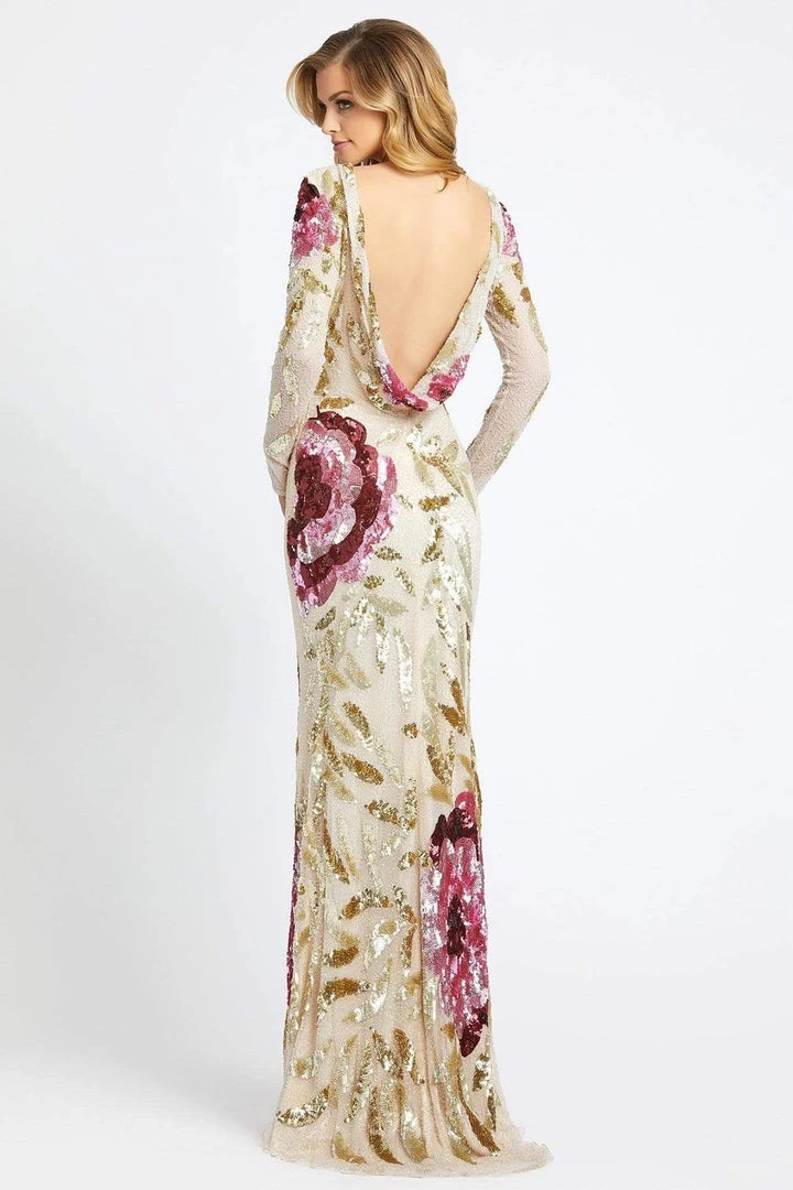 Formal Gowns Mac Duggal - Bateau Multi-Color Long Dress 4566R - 1 Pc Black Red Multi In Size 10 Available 7 Formal Gowns Mac Duggal - Bateau Multi-Color Long Dress 4566R - 1 Pc Black Red Multi In Size 10 Available