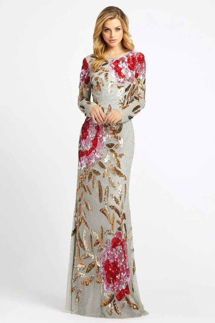 Formal Gowns Mac Duggal - Bateau Multi-Color Long Dress 4566R - 1 Pc Black Red Multi In Size 10 Available 5 Formal Gowns Mac Duggal - Bateau Multi-Color Long Dress 4566R - 1 Pc Black Red Multi In Size 10 Available