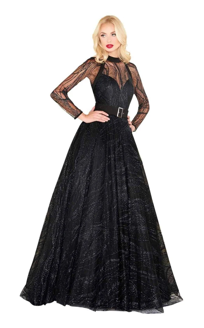 Formal Gowns Mac Duggal Black White Red - 50579R Beaded Lace Appliqued Ballgown 3 Formal Gowns Mac Duggal Black White Red - 50579R Beaded Lace Appliqued Ballgown