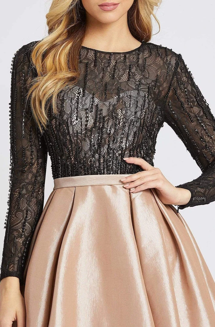 Formal Gowns Mac Duggal Couture - 12121D Long Sleeves Illusion Jewel Ballgown 5 Formal Gowns Mac Duggal Couture - 12121D Long Sleeves Illusion Jewel Ballgown