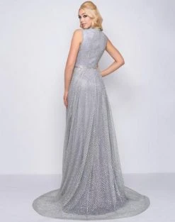 Formal Gowns Mac Duggal Couture - 20090D Embellished High Neck Dress With Train
