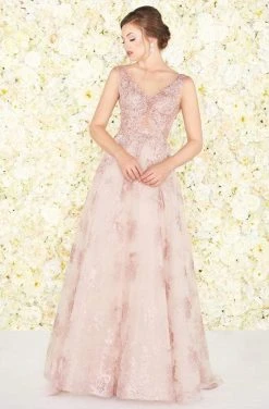 Mac Duggal Couture - 20092D Beaded Floral Embroidered A-line Dress