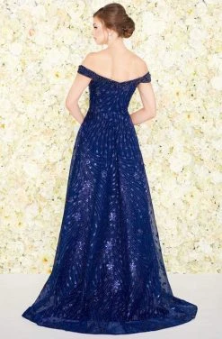 Mac Duggal Couture - 20111D Off Shoulder Cluster Sequined A-Line Gown Formal Gowns 12 Mac Duggal Couture - 20111D Off Shoulder Cluster Sequined A-Line Gown Formal Gowns