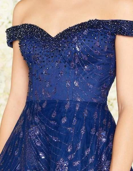 Mac Duggal Couture - 20111D Off Shoulder Cluster Sequined A-Line Gown Formal Gowns 8 Mac Duggal Couture - 20111D Off Shoulder Cluster Sequined A-Line Gown Formal Gowns