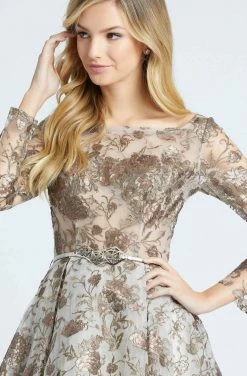 Mac Duggal Couture - 20123D Embossed Bateau A-Line Evening Gown 11 Mac Duggal Couture - 20123D Embossed Bateau A-Line Evening Gown