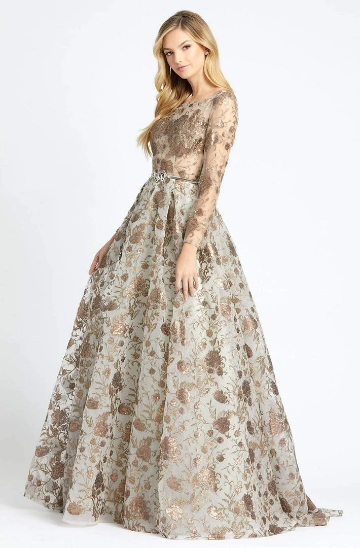 Mac Duggal Couture - 20123D Embossed Bateau A-Line Evening Gown 5 Mac Duggal Couture - 20123D Embossed Bateau A-Line Evening Gown